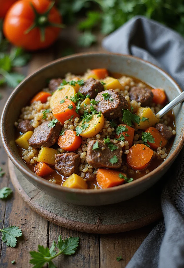 15 Easy Beef Stew With Rice Meals That Always Impress - 5. Beef Stew with Vegetables and Quinoa 1