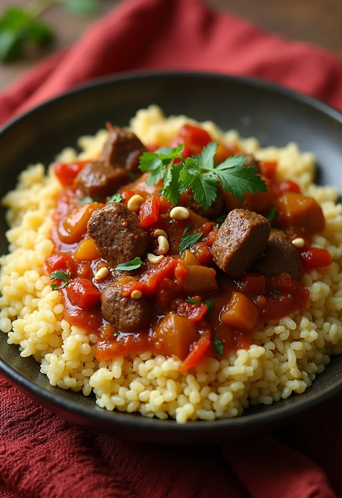 15 Easy Beef Stew With Rice Meals That Always Impress - 8. Moroccan Beef Stew with Couscous 1