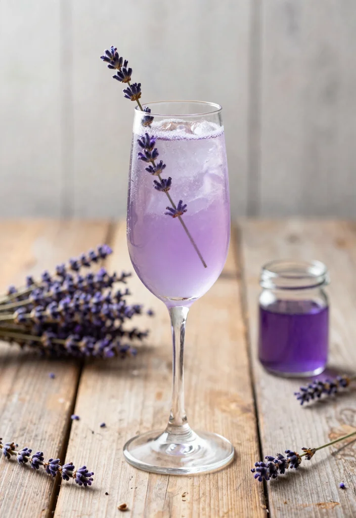 15 French 75 Cocktail Recipes: Classic Sparkling Drinks - 2. Lavender French 75 1
