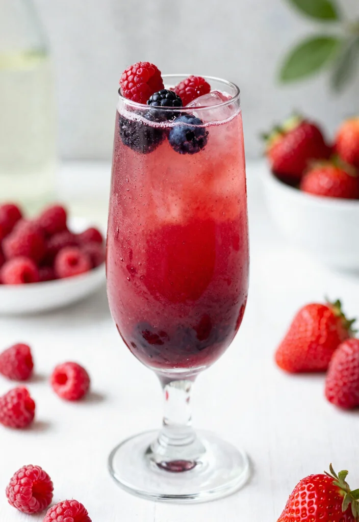 15 French 75 Cocktail Recipes: Classic Sparkling Drinks - 4. Berry Bliss French 75 1