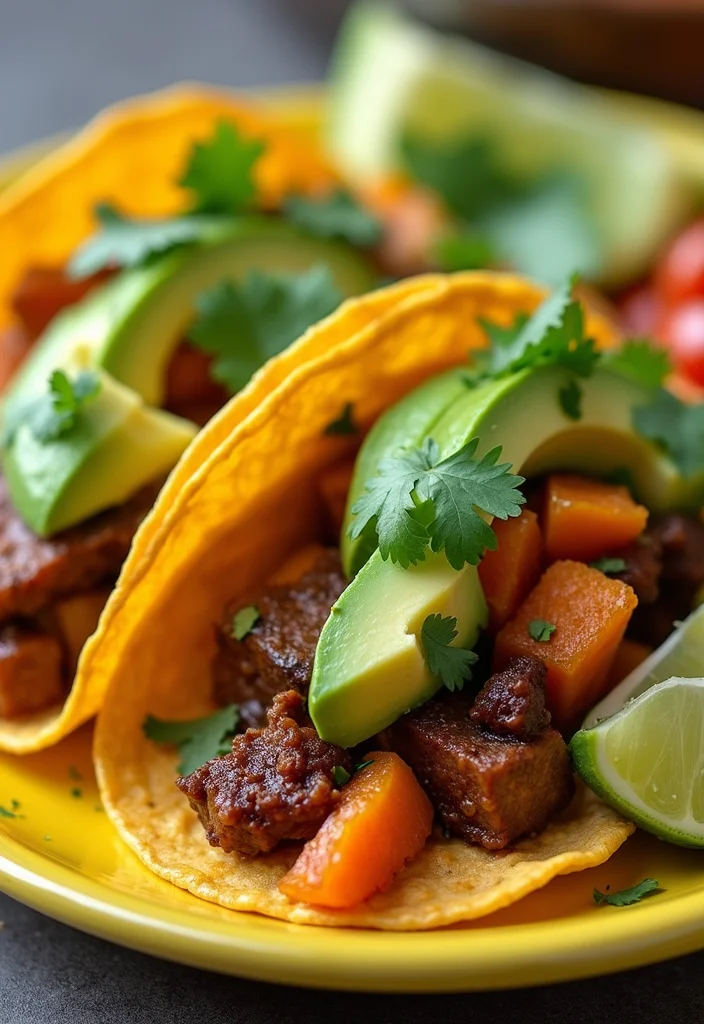 16 Comfort Food Beef Taco Dishes To Warm Your Night - 11. Beef and Sweet Potato Tacos 1