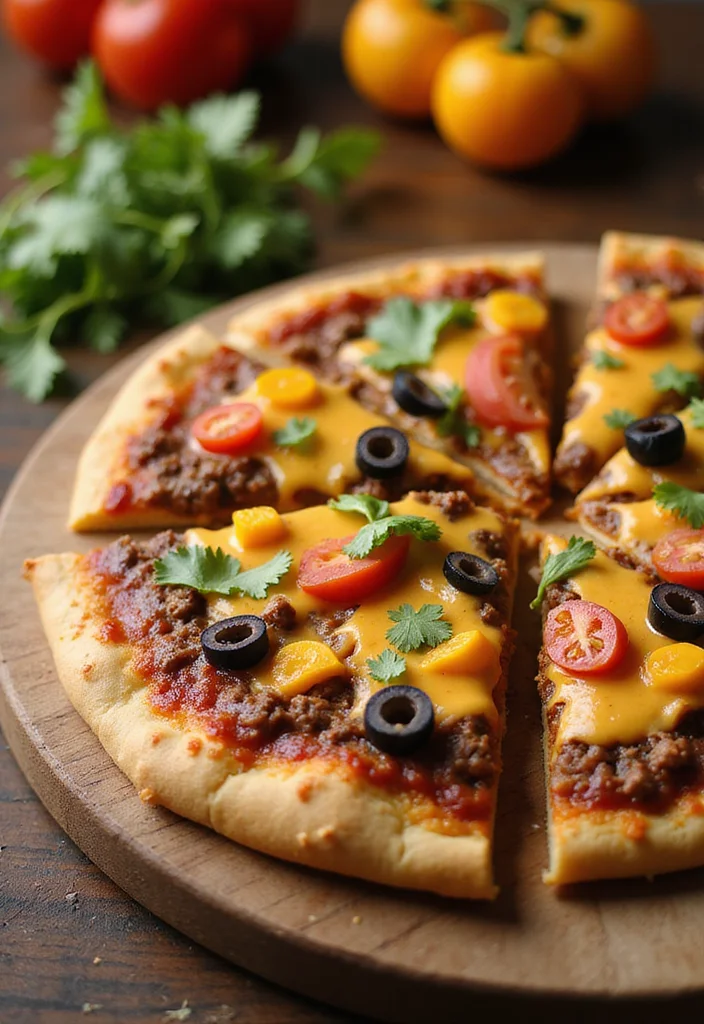 16 Comfort Food Beef Taco Dishes To Warm Your Night - 12. Beef Taco Pizza 1