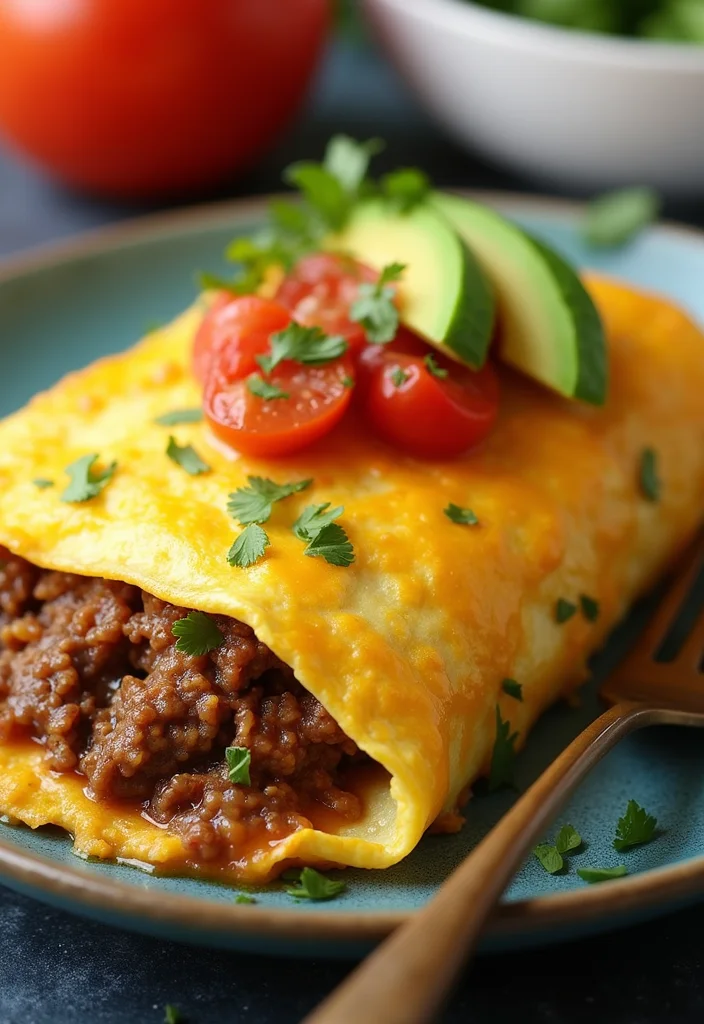 16 Comfort Food Beef Taco Dishes To Warm Your Night - 13. Beef Taco Omelette 1