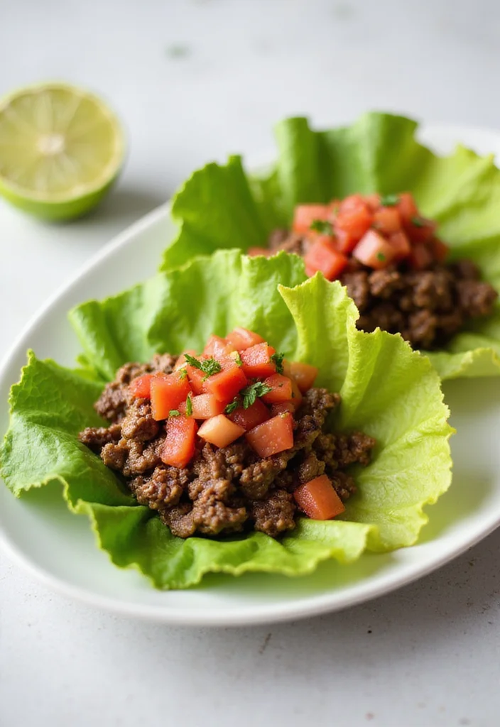 16 Comfort Food Beef Taco Dishes To Warm Your Night - 16. Beef Taco Lettuce Wraps 1