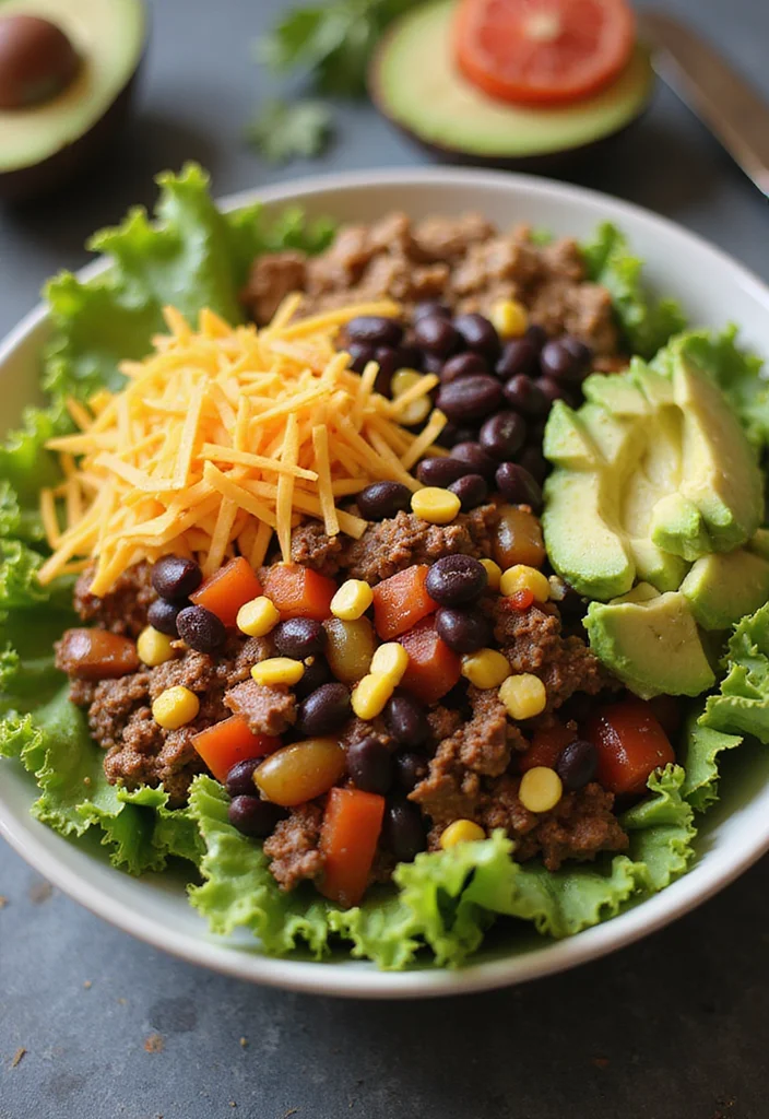 16 Comfort Food Beef Taco Dishes To Warm Your Night - 2. Beef Taco Salad 1
