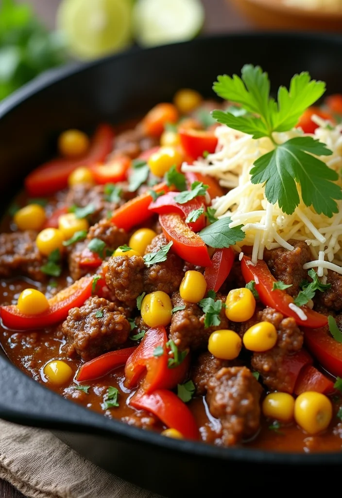 16 Comfort Food Beef Taco Dishes To Warm Your Night - 8. Beef Taco Skillet 1