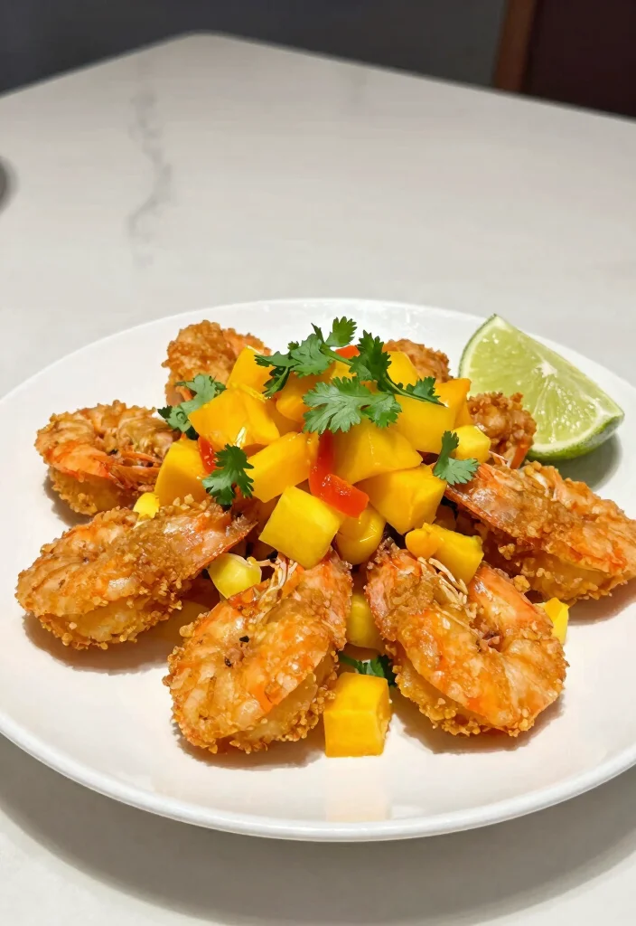 16 Fried Shrimp Recipes: Easy Crispy Weeknight Meals - 10. Fried Shrimp with Mango Salsa 1