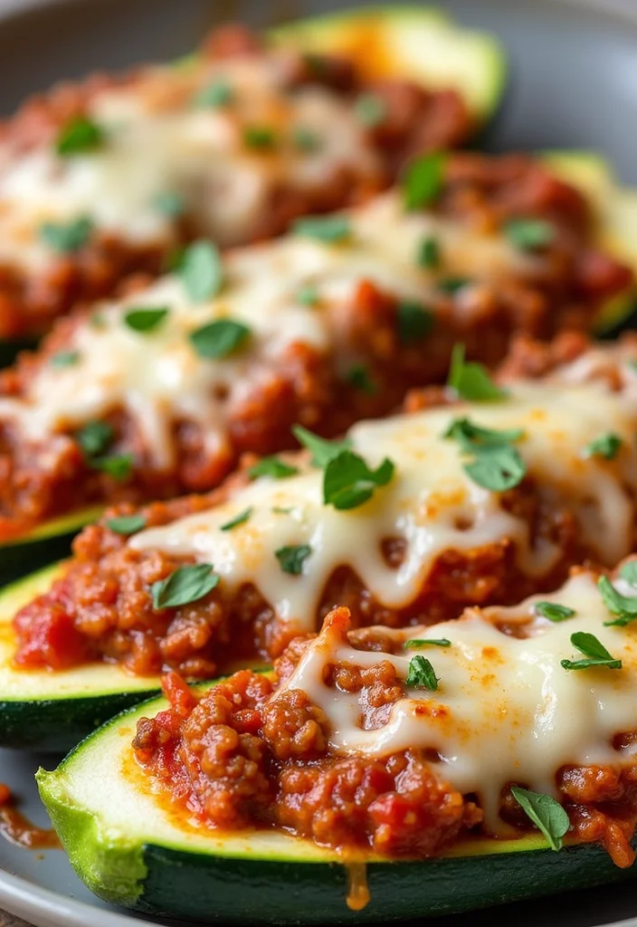 16 Genius Ways To Use Ground Beef Spaghetti Sauce Tonight - 9. Beef-Stuffed Zucchini Boats 1