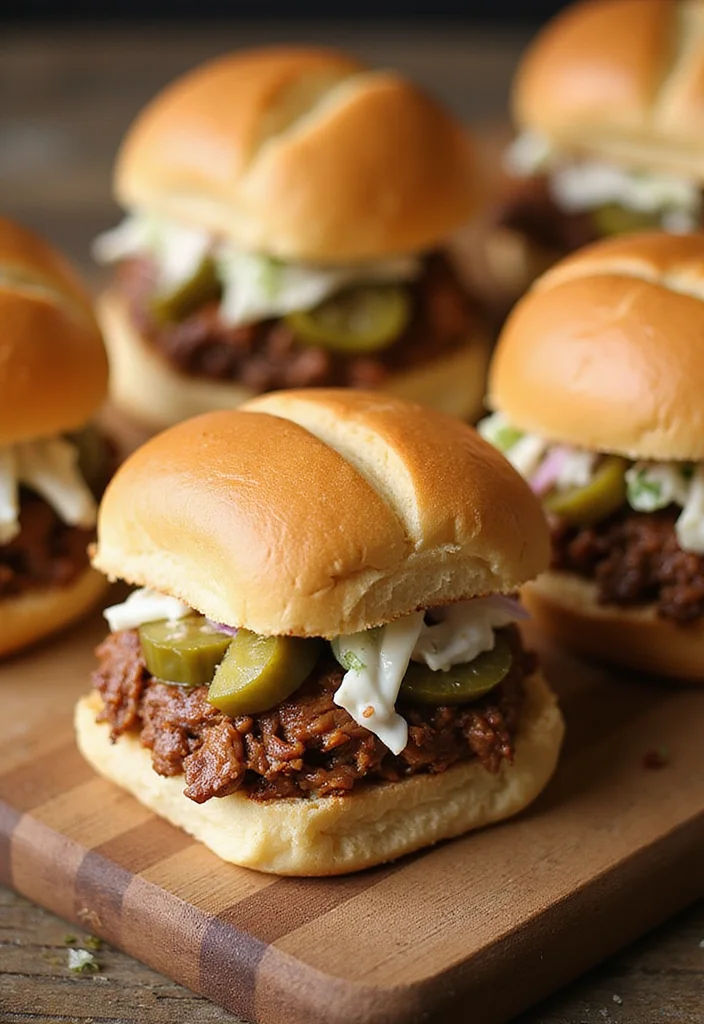 16 Genius Ways To Use Slow Cooker Pulled Beef Tonight - 11. Pulled Beef Sliders 1