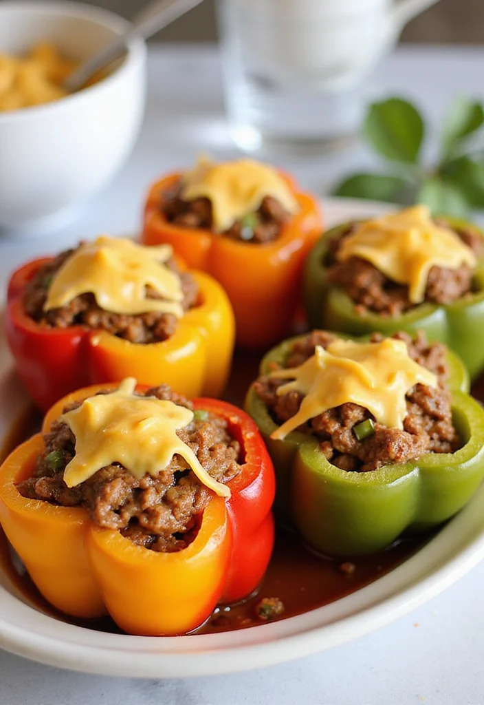 16 Genius Ways To Use Slow Cooker Pulled Beef Tonight - 5. Pulled Beef Stuffed Peppers 1