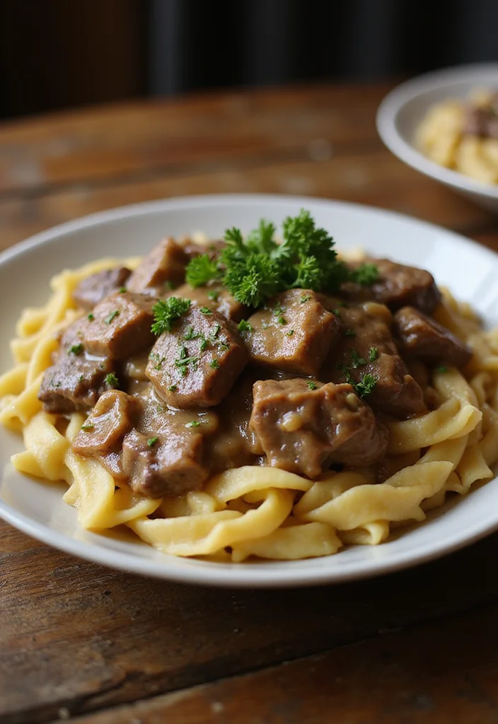 16 Must-Try Beef Stew Meat Dishes For Busy Nights - 6. Beef Stroganoff Stew 1