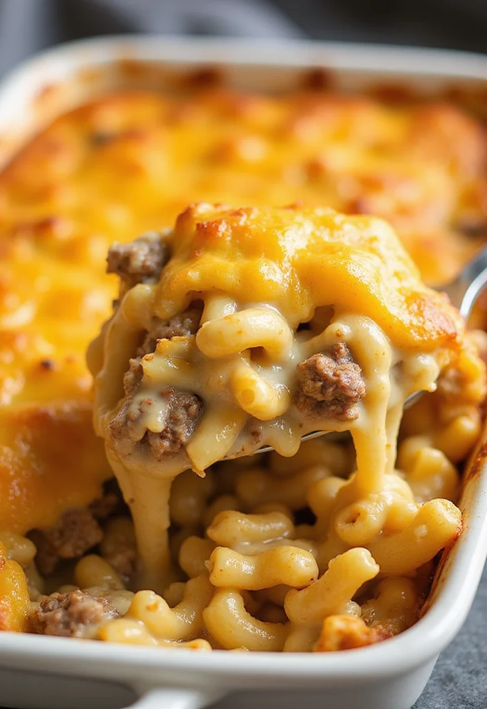 16 Underrated Mac And Cheese With Ground Beef Recipes Worth Making - 11. Creamy Beef Mac and Cheese Bake 1