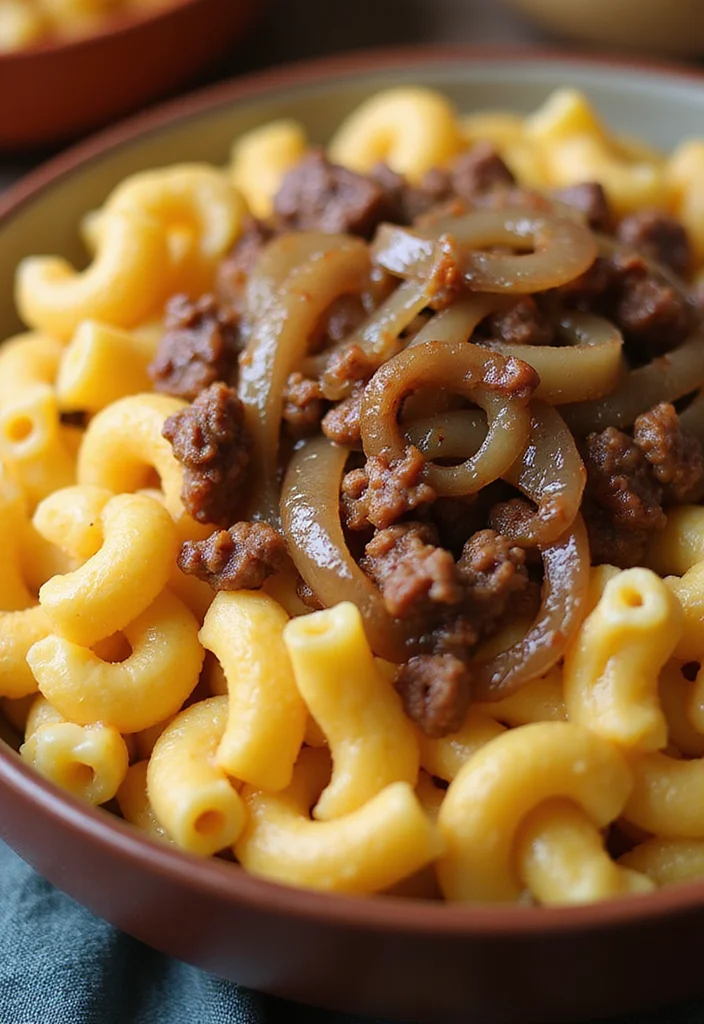 16 Underrated Mac And Cheese With Ground Beef Recipes Worth Making - 15. Mac and Cheese with Ground Beef and Caramelized Onions 1
