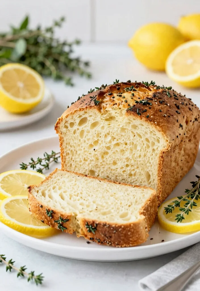 17 Artisan Bread Recipes Dutch Oven Crusty Bakery Style - 10. Lemon Thyme Bread 1