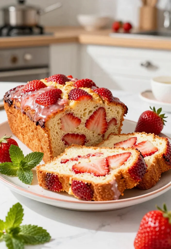 17 Bread Maker Recipes for Sweet, Soft Bakery Treats - 9. Strawberry Shortcake Bread 1