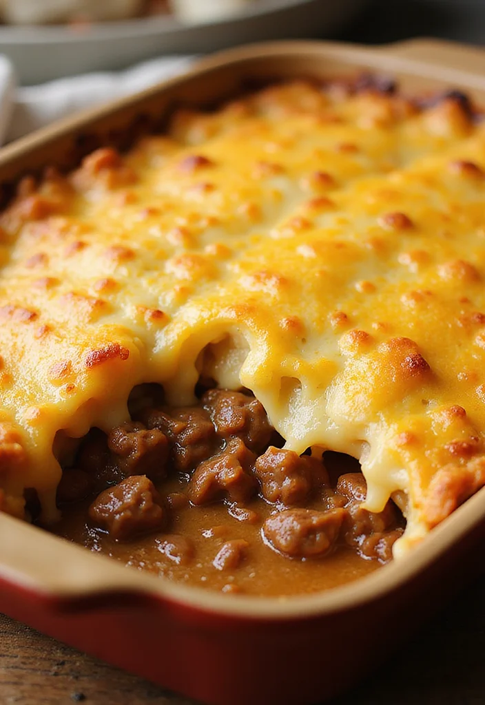 17 Ground Beef Gravy Mashed Potato Dinners That Even Picky Eaters Love - 2. Cheesy Beef Gravy Casserole 1