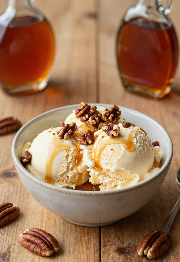 17 Guilt-Free Desserts: Dash Ice Cream Maker Recipes to Satisfy Your Sweet Tooth - 13. Maple Pecan Ice Cream 1