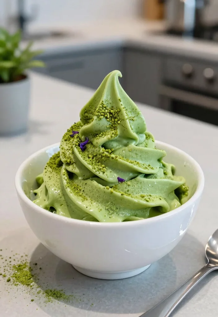 17 Guilt-Free Desserts: Dash Ice Cream Maker Recipes to Satisfy Your Sweet Tooth - 5. Green Tea Matcha Ice Cream 1