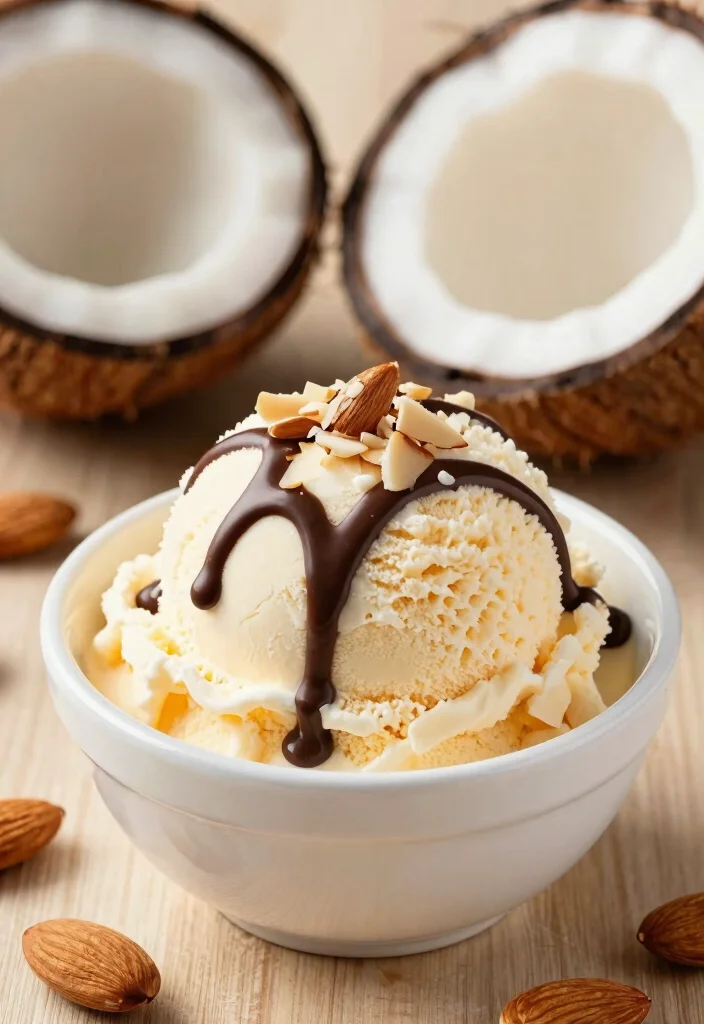 17 Guilt-Free Desserts: Dash Ice Cream Maker Recipes to Satisfy Your Sweet Tooth - 7. Almond Joy Ice Cream 1