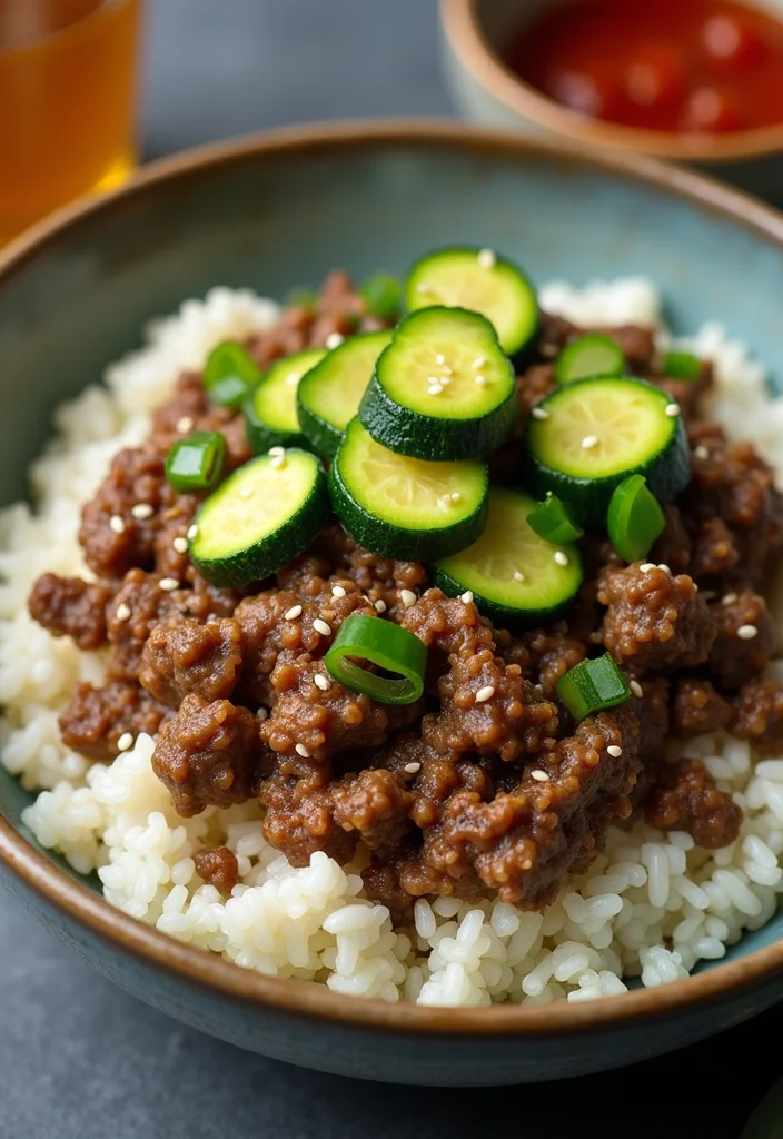 17 Korean Beef And Rice Recipes Packed With Big Flavor - 16. Korean Beef and Zucchini Rice Bowl 1