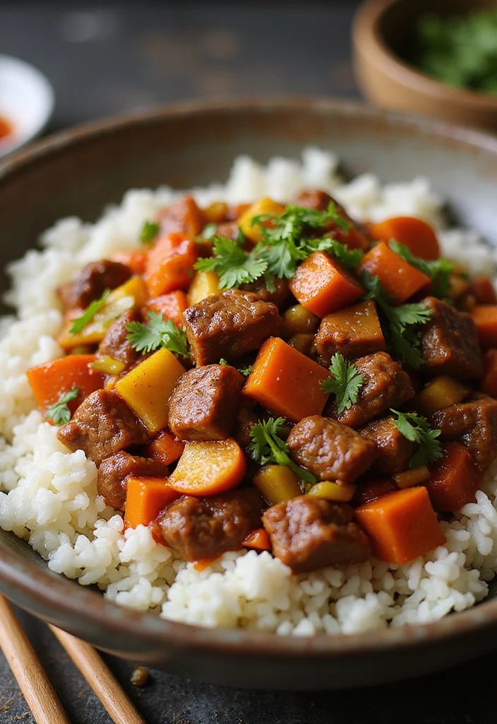 17 Korean Beef And Rice Recipes Packed With Big Flavor - 2. Spicy Gochujang Beef Rice Bowl 1