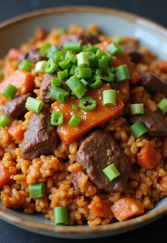 17 Korean Beef And Rice Recipes Packed With Big Flavor - 5. Korean Beef and Kimchi Fried Rice 1