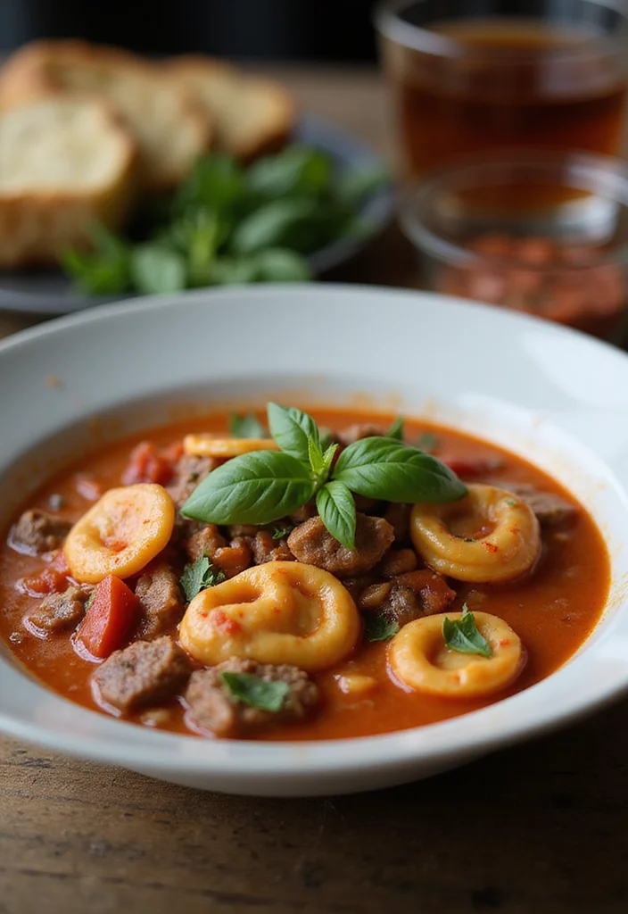 17 Underrated Beef Tortellini Soup Recipes Worth Making - 1. Creamy Tomato Beef Tortellini Soup 1