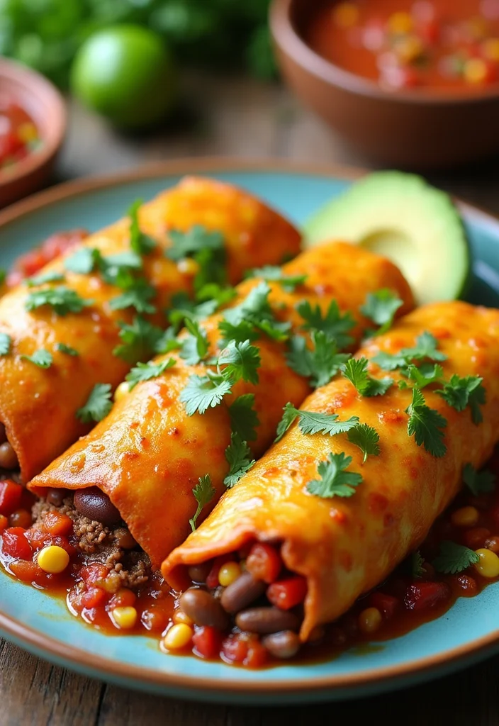 18 Beef And Bean Enchiladas Meals Perfect For Weeknight Cooking - 5. Veggie-Packed Beef and Bean Enchiladas 1