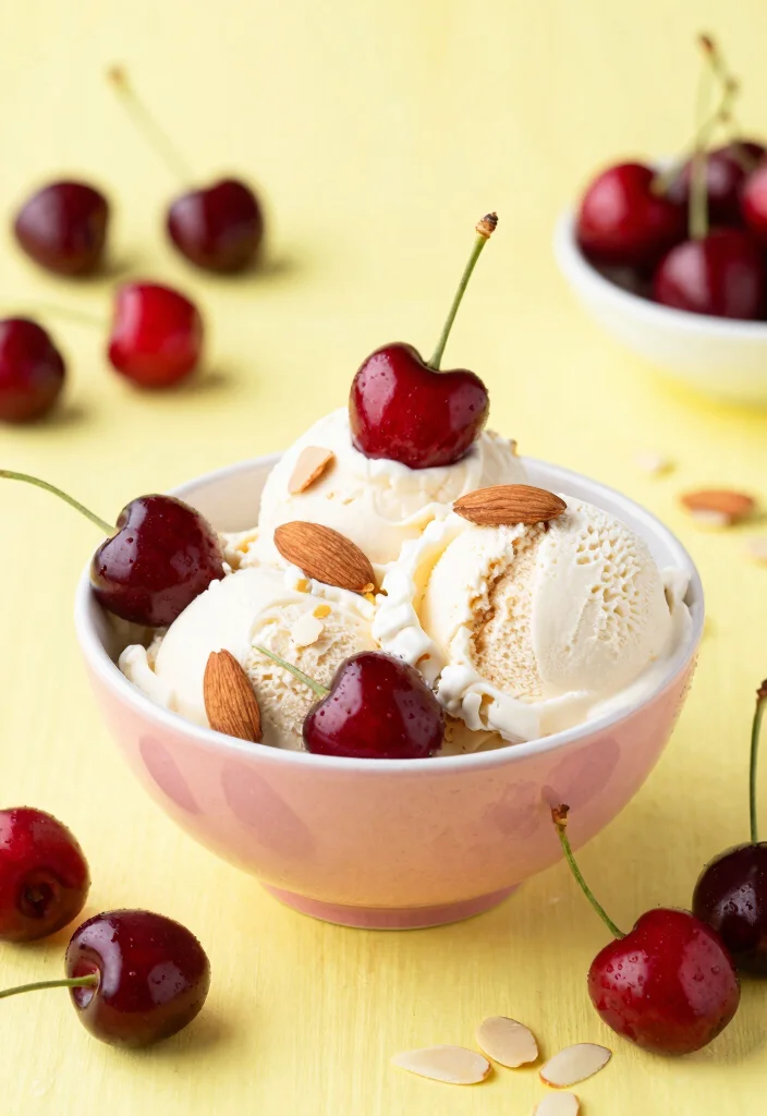 18 Cuisinart Ice Cream Maker Recipes for Creamy Homemade Treats - 13. Cherry Almond Ice Cream 1