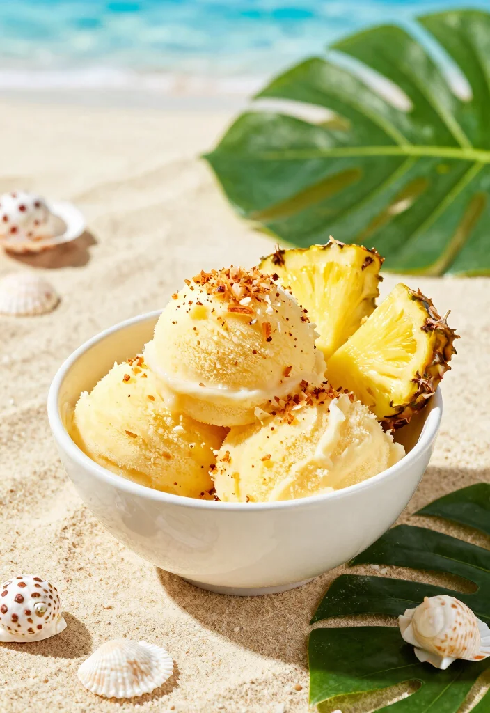 18 Cuisinart Ice Cream Maker Recipes for Creamy Homemade Treats - 14. Pineapple Coconut Sorbet 1