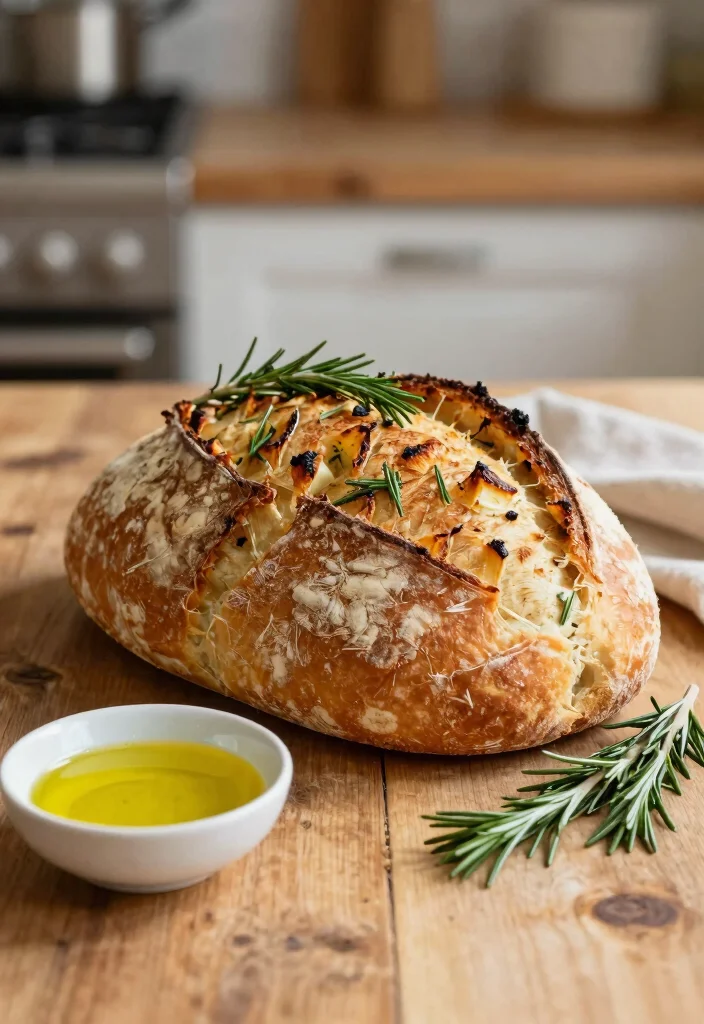 18 Dutch Oven Bread Recipes for a Crispy Crust and Perfect Rise - 2. Rosemary Garlic Artisan Bread 1