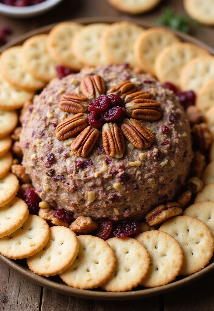 18 Must-Try Dried Beef Cheeseball Dishes For Busy Nights - 14. Cranberry Pecan Dried Beef Cheeseball 1